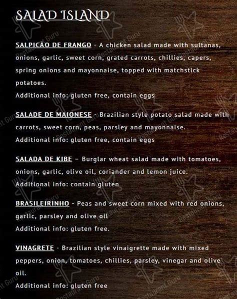 viva brazil glasgow menu.